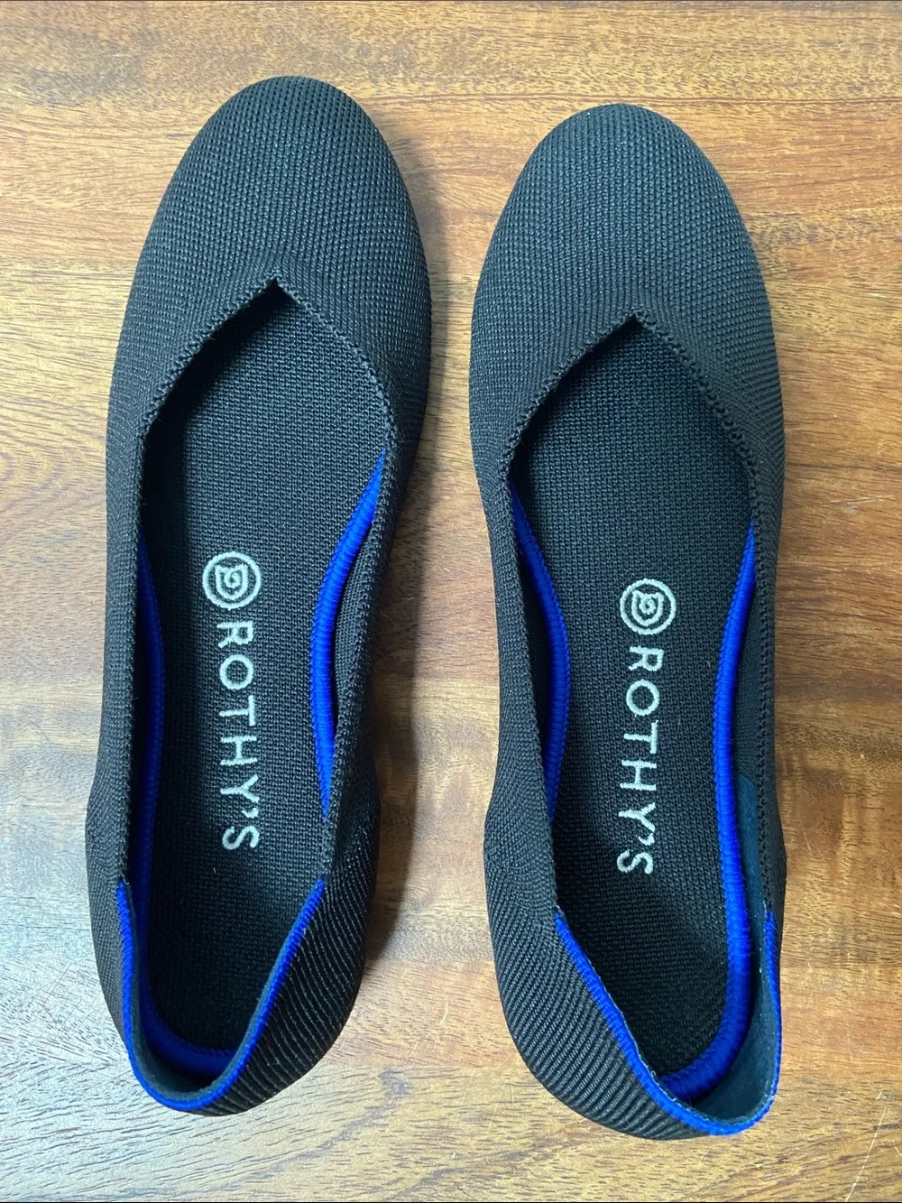 Rothy's Black Knit Round Toe Flats Ballet